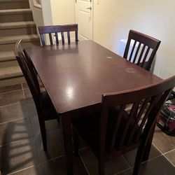 Table and 4 Chairs