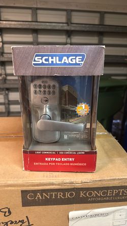 NEW Schlage FE595CS V PLY 626 ELA Keypad Door Lock – Satin Chrome