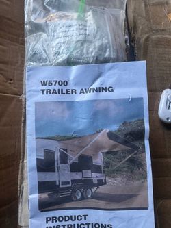 NEW AWNLUX 8' RV/Travel Trailer Manual Awning – Gray – Complete Kit