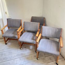 4x Mid-century modern dining chair set