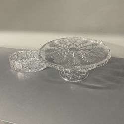 Candy dish and cake plate