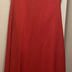 Plus Size Red Floorlength Chiffon Ballgown W/ Rhinestones Size 18/20