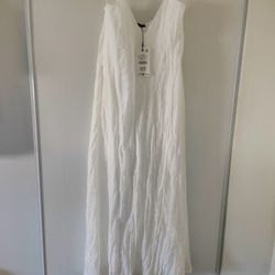 Zara 100% Linen Maxi Dress 