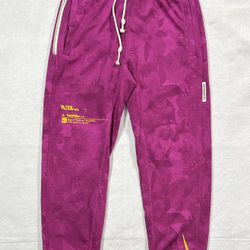 Nike Dri-FIT Standard Issue Athletic Jogger Pants Mens Small Magenta Floral