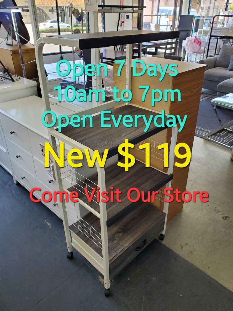 New Assembled Kitchen Pantry Rack Cabinet With Wheel Come Visit Our Store In Paramount