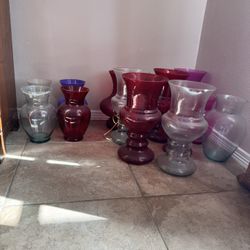 Glass Vases (large and medium size)