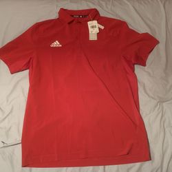Red Adidas STM Polo; Men’s M