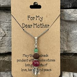 Ruby And Crystal Pendant 
