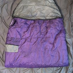 L L Bean Purple Base Camp Classic Camping Sleeping Bag 