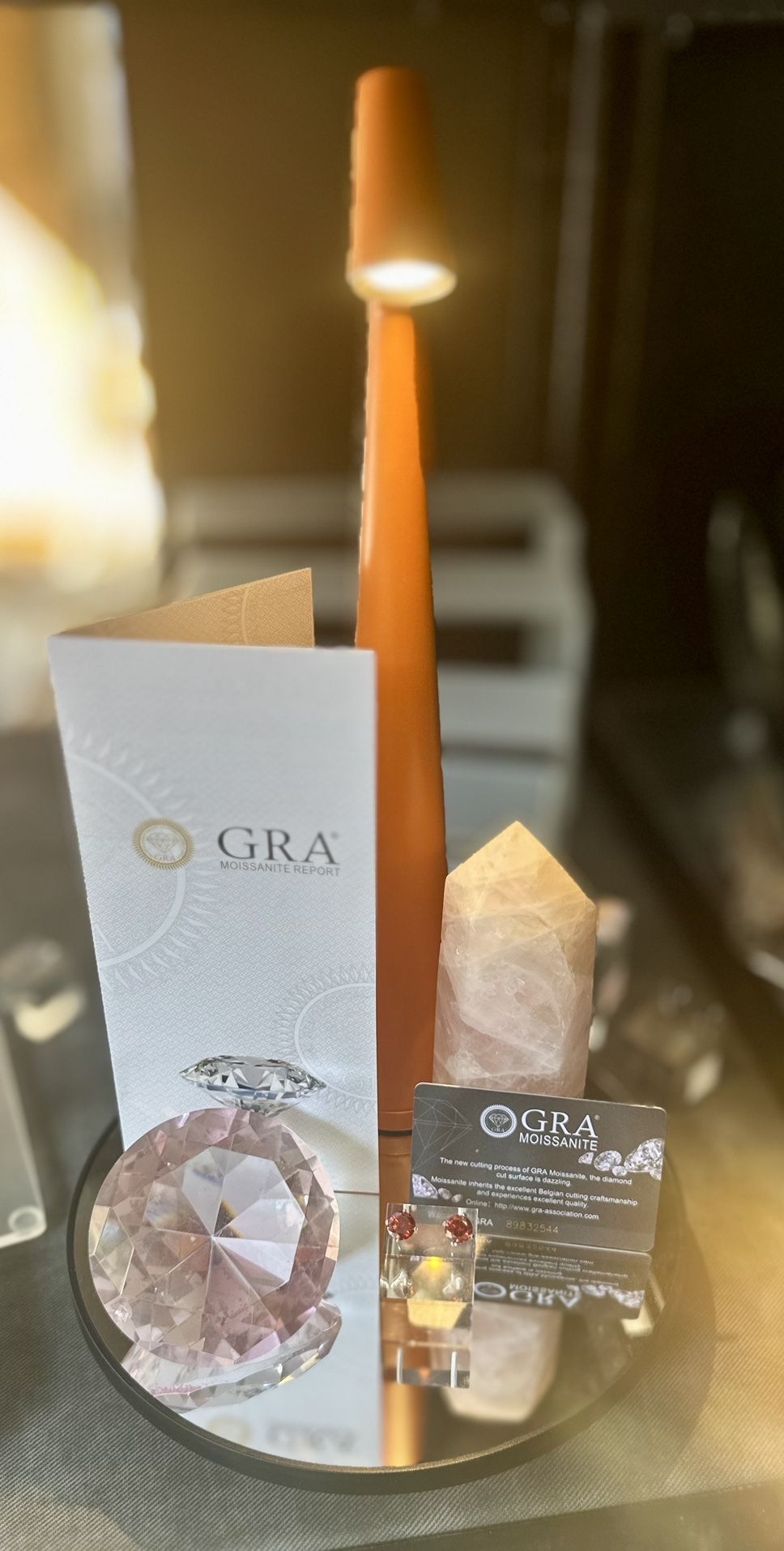 Red Moissanite Earrings 6 Carats