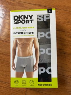 DKNY Men's Ultralight Mesh Boxer Briefs 4 Pack size L