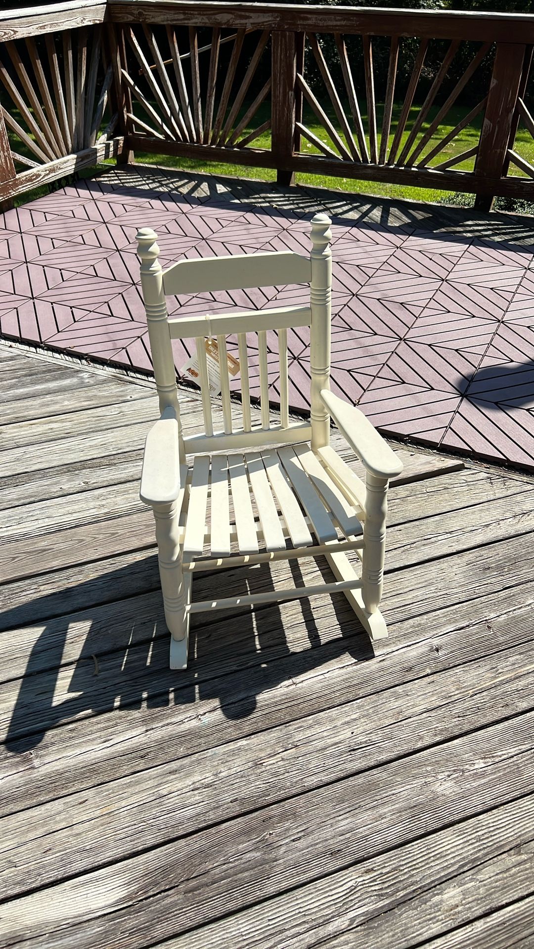 White Kids Cracker Barrel Rocking Chair