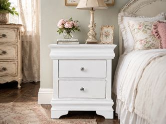 One-of-a-kind refinished solid wood nightstand