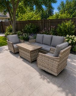 4-Piece Wicker Patio Conversation Set