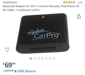 Bluetooth adapter. Works on other vehicles as well.