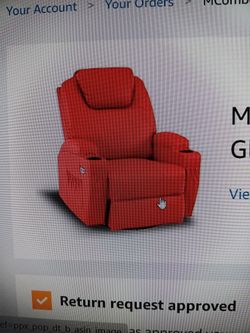 Red Faux Leather Recliner