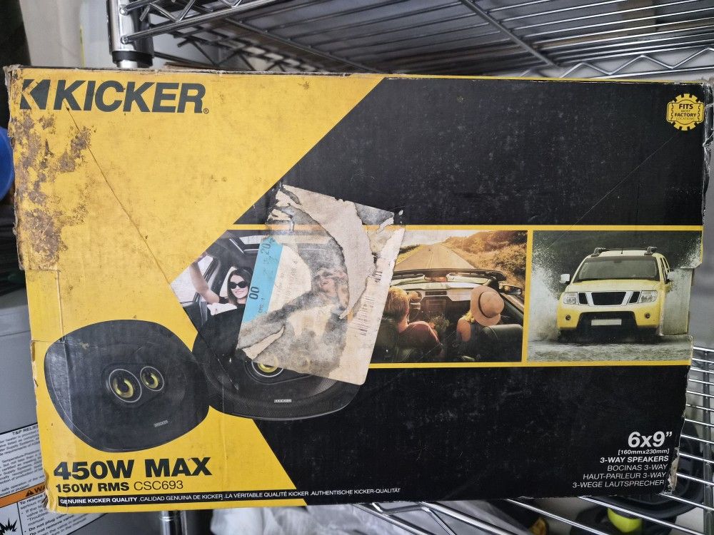Kicker 6x9 3 Way Speakers. New In Boxnew In Box Ne
