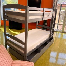 Bunk Bed Frame With Mattress 