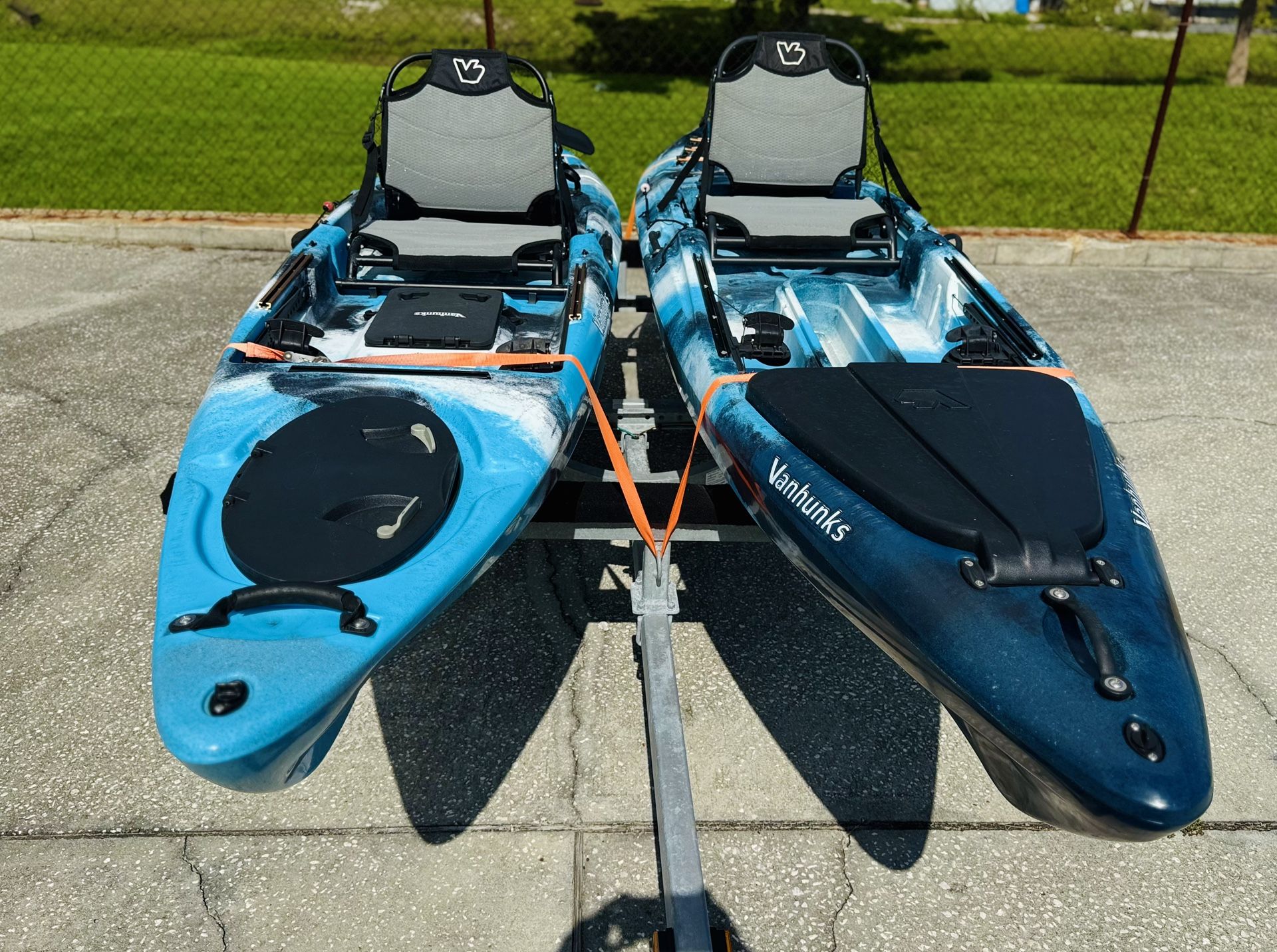 Vanhunks Fishing Kayaks With Double Kayak Trailer
