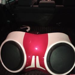 2 12 Inch Jl audio 12w3 Subwoofers In A Custon JL Audio Fiberglass Wedge Box