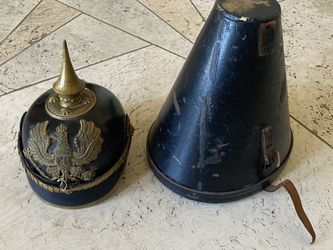 Rare vintage WWI German Officers spiked helmet pickelhaube Original trade/I buy too military collectibles 