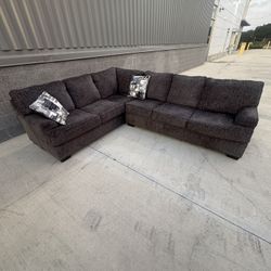 GrayTwo piece sectional couch Sofa 