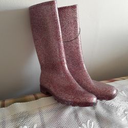 Boots, PINK GILLITER, WITH THE OUSIDE. OBO