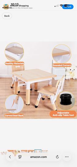 Natural color chairs n table. Burywood tabletop