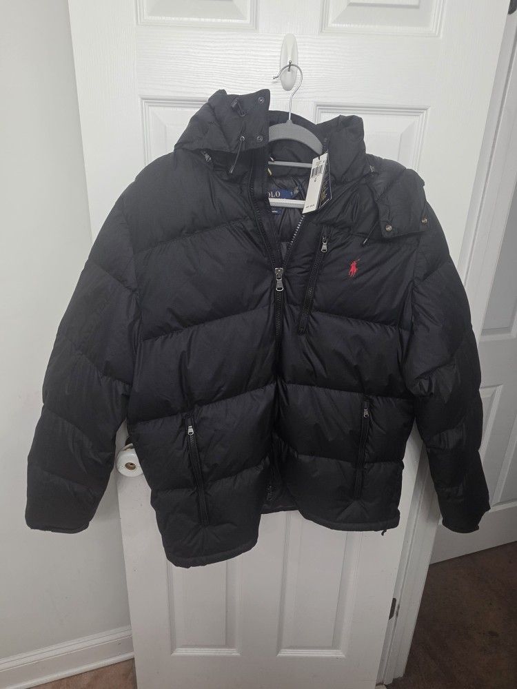 POLO PERFORMANCE By RALPH LAUREN Puffer Coat Xl Men’s HOODED PARKA Black