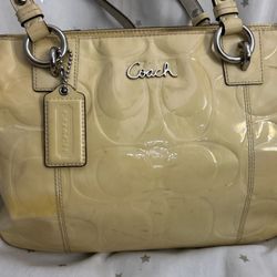 Yellow Coach Tote Bag