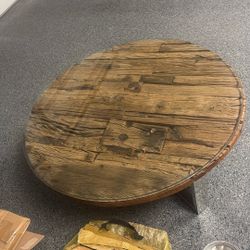 Wood, Glass, Chrome Coffee Table