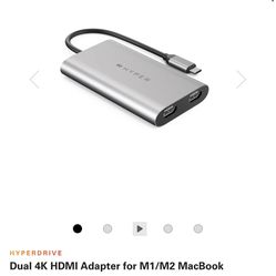 Dual 4k HDMI adapter For M1/M2 MacBook 