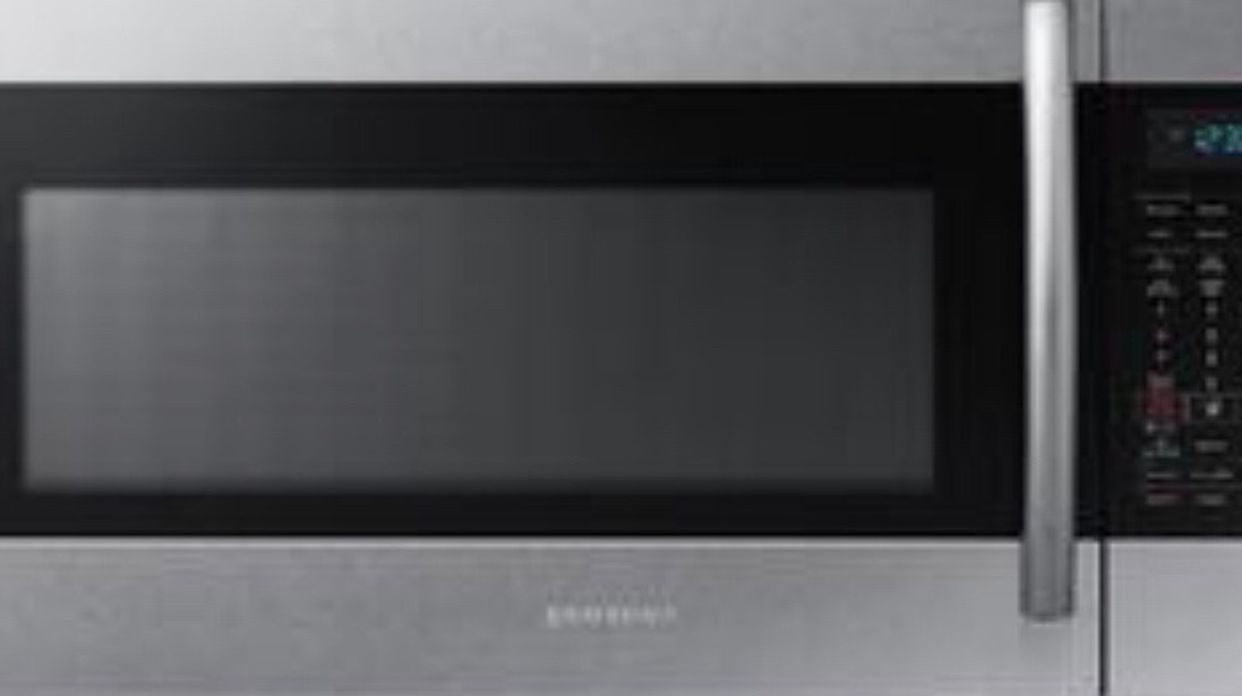 Brand New In Box Samsung Over The Range Microwave.$130. 1 year Warranty!