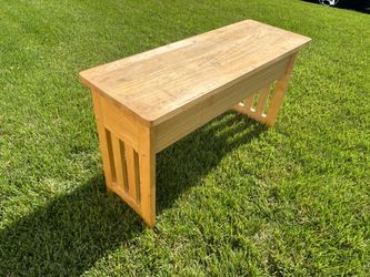 Wooden Bench with Storage 32” long x 19” tall x 11.25” depth