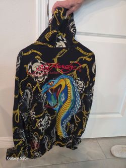 Ed Hardy by Christian Audigier Snake Skull Hoodie