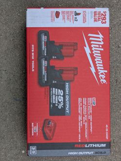 Milwaukee
M12 12V Lithium-Ion XC High Output 5.0 Ah Battery Pack (2-Pack) Starter Kit with Charger Brand New