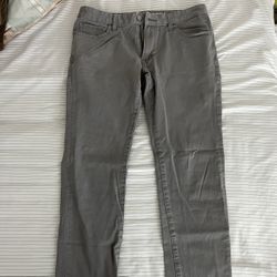 Uniqlo Jeans Grey Gray Slim Fit Size 32