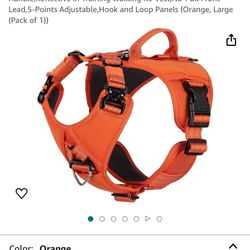 Brand New Orange Large Dog Harness