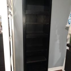 Black/ Brown Bookcase/Bookshelf With 6 Adjustable Shelf