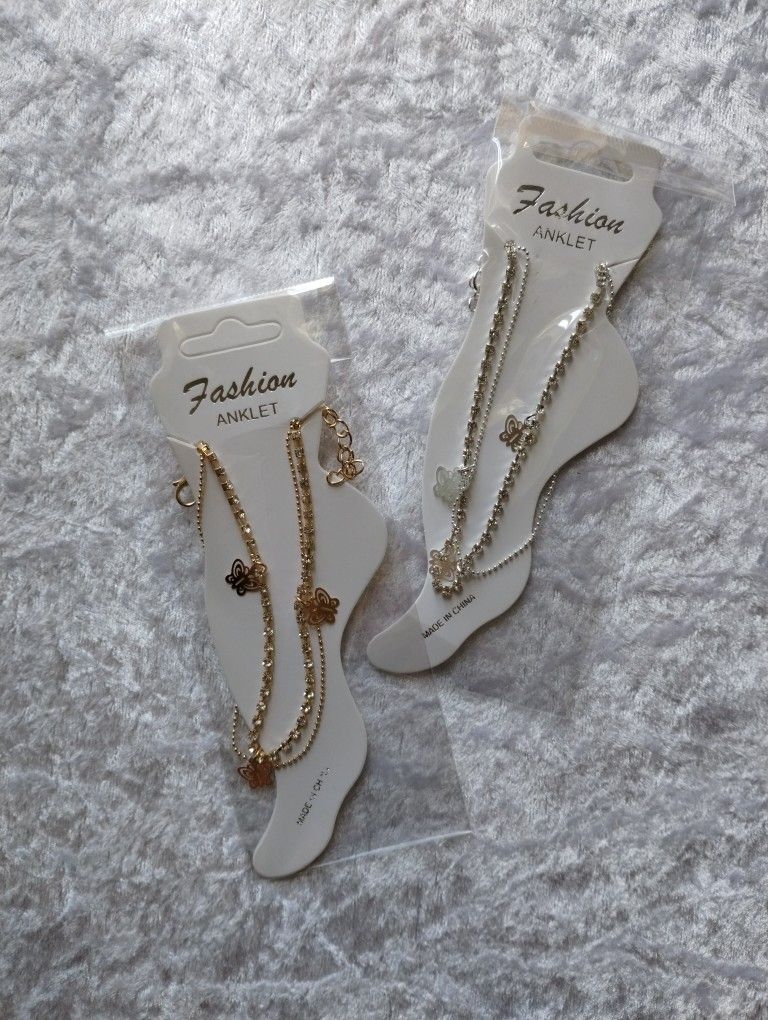 Gold And silver Anklets