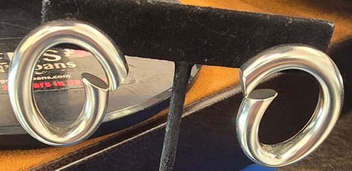 Rolo silver chunky earrings