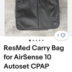 NEW RESMED CARRIER, FOR AIRSENSE  10 CPAP OR HUMIDIFIER BAG.