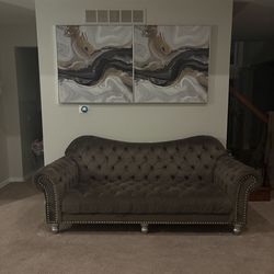 Coffee tables! / end tables comes with beautiful glass tops and sofas and chairs a whole set bundle