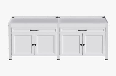 New! Universal Laundry Pedestal With Iron Frame, Drawers & Adjustable Feet – Holds 2 Machines Up To 330 Lbs Each