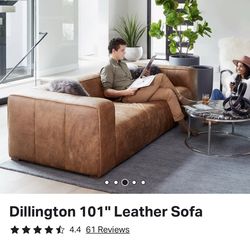 Dillington 101" Leather Sofa
