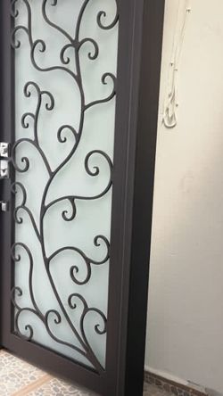 Forged Iron Door 🚪 Glass And Locks 🚪 Ready To Install 