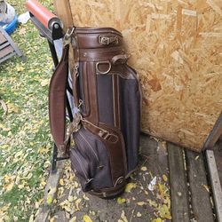 Diawa Vintage Leather/Nylon Golf Bag● 20 Titleist/Calloway Used Golf Balls Included 