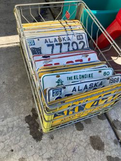Old license plates