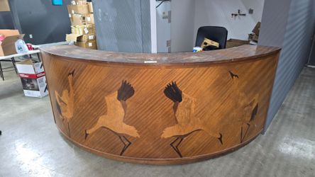 Curved Wooden Desk