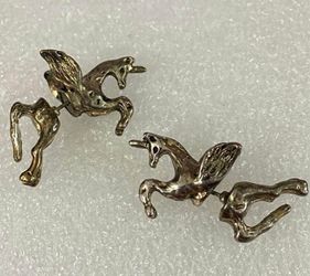 Aretes stainlend caballo joyería antigua